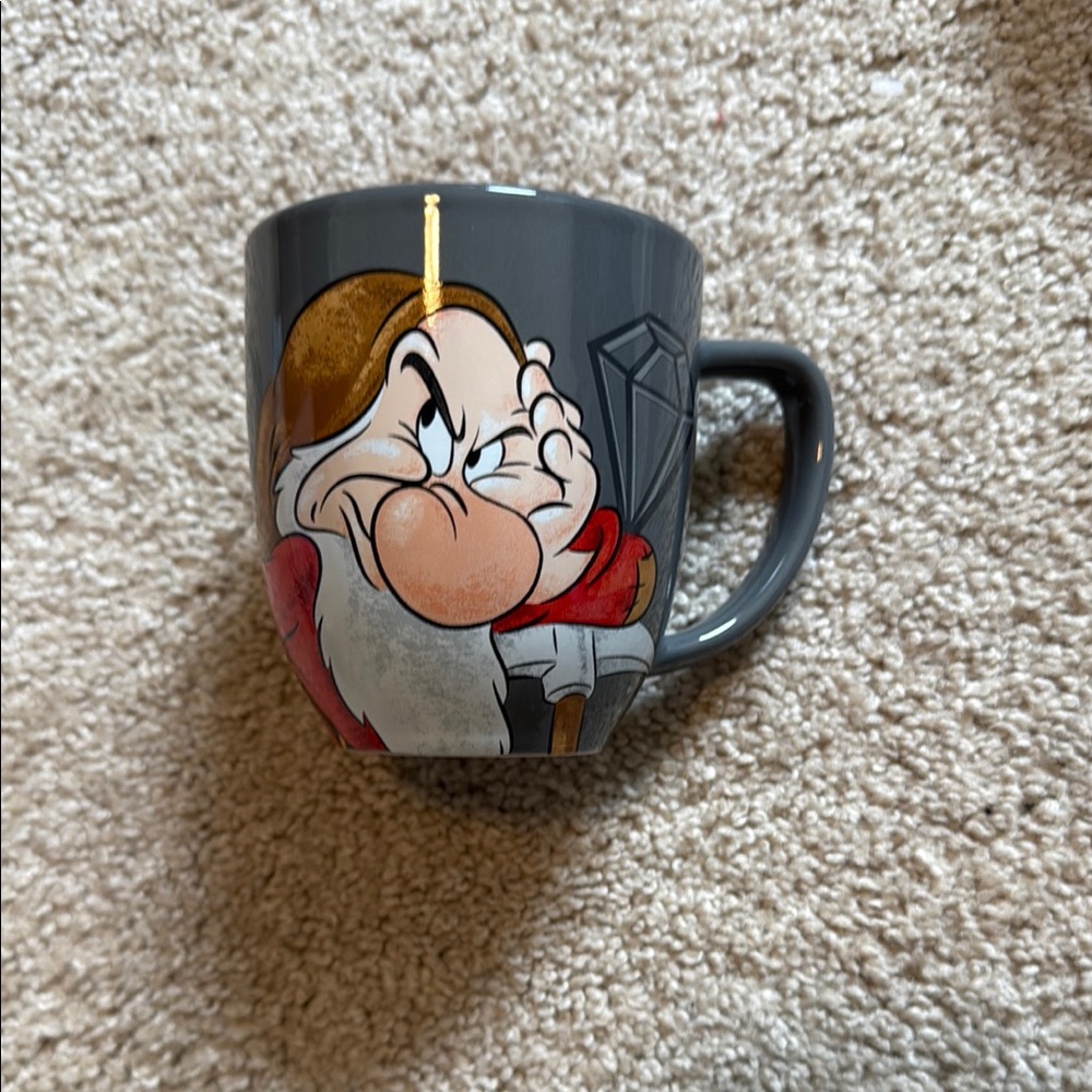 Disney Gray and Red Ceramic Mug with Classic Character Design
